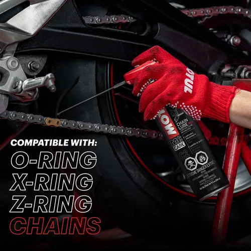 Vista 3 de Motul C2 Chain Lube Road - Aerosol lubricante para cadena de motocicleta para motocicletas de calle y deportivas, lata de 9.3 onzas (111819)