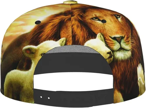 Vista 4 de ALLOCS Gorra de béisbol de ala plana de moda, unisex, estilo hip hop, gorra de béisbol ajustable para adultos.
