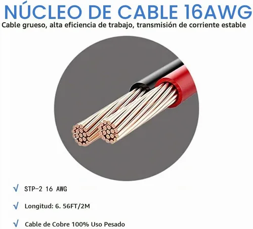 Vista 2 de 12/24V DC cargador de coche auto cable de alimentación 6.6FT/6.6 ft
