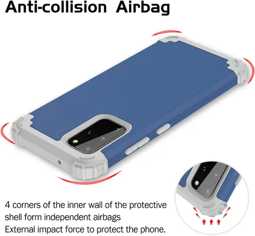 Vista 5 de Funda de teléfono para Samsung Galaxy S20 Plus Glaxay S20+ 5G, cubierta dura, a prueba de golpes, de silicona suave, híbrida, resistente, accesorios