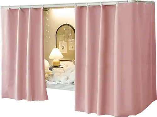 Vista 12 de Cortinas de gasa bonitas genéricas para litera con dosel de cama con encaje, 2 paneles, aguacate