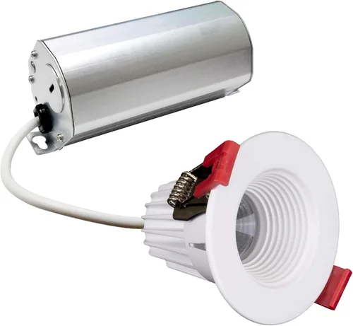 Vista 2 de NICOR Iluminación LED redonda empotrable de 2 pulgadas en blanco, 4000 K (DRD211204KWH)