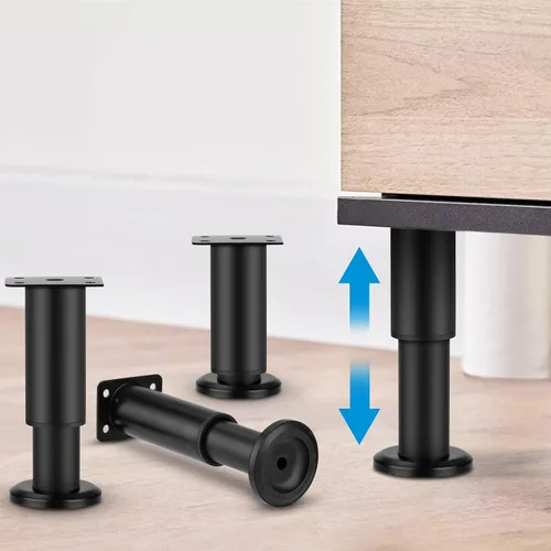 Vista 7 de Patas ajustables de metal para muebles de 4.7 a 7 pulgadas, extensión de patas de gabinete resistentes
