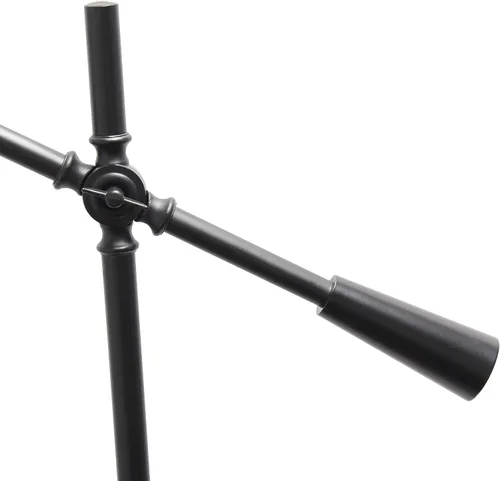 Vista 7 de Elegant Designs LF1030-BLK Lámpara de pie con pantalla de vidrio con brazo pivotante, color negro
