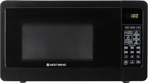 Vista 5 de West Bend Horno microondas compacto de 700 vatios con 6 ajustes de cocción preestablecidos, descongelación rápida, panel de control electrónico