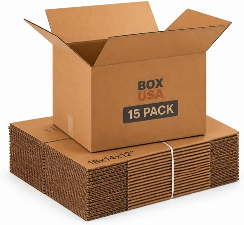Vista 11 de BOX USA Cajas de cartón corrugado de 12 x 9 x 8, pequeñas de 12 pulgadas de largo x 9 pulgadas de ancho x 8 pulgadas de alto, paquete de 25 Envío