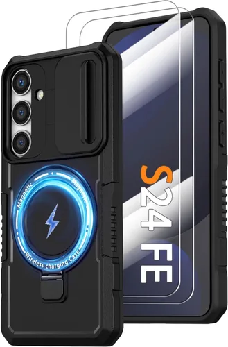 Vista 47 de Funda magnética para Samsung Galaxy Note 20 Ultra con soporte de anillo [con protector de pantalla] [Compatible con carga inalámbrica MagSafe] Funda