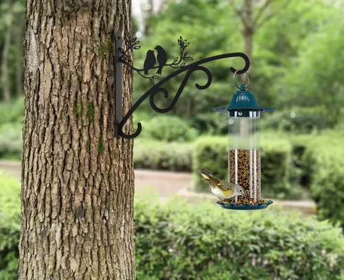 Vista 3 de Soportes resistentes para plantas colgantes al aire libre, colgadores de plantas con ganchos de acero sólido montados en la pared para interiores