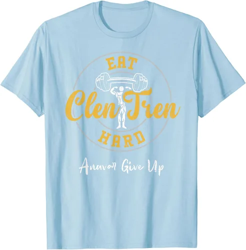Vista 81 de Culturismo: Comer Clen Tren Hard Anavar Give Up - Camiseta de gimnasio, Negro