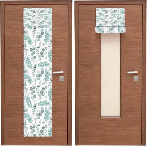 Vista 9 de Leinuosen 2 piezas cortinas cubiertas para puerta y ventana de aula, cortinas opacas de bloqueo para puertas de vidrio, cobertura de ventanas