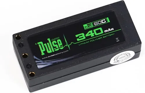 Vista 2 de Helidirect Pulse 340mah 2S 7.6V 60C LiHV Hardcase Batería utilizada para Mini Z, XBility 1, Drift, Micro B, Micro, Hobbyplus 1/24 Racing & Drift