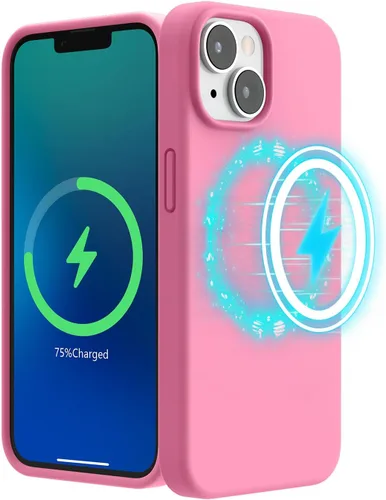 Vista 12 de SURPHY Funda magnética diseñada para iPhone 13 Mini, compatible con MagSafe (versión 2021 de 5.4 pulgadas), funda de silicona líquida con forro