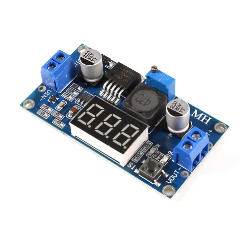 Vista 3 de 2 convertidores DC Buck LM2596s, regulador de voltaje ajustable de CC a CC reductor, módulo de potencia de 36 V, 24 V, 12 V a 5 V, 2 A