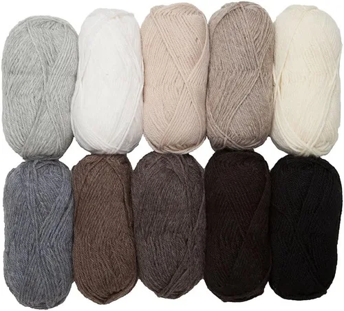 Vista 20 de Knit Picks Wool of the Andes Tan - Paquete de hilo de lana 100% para tejer Almendra
