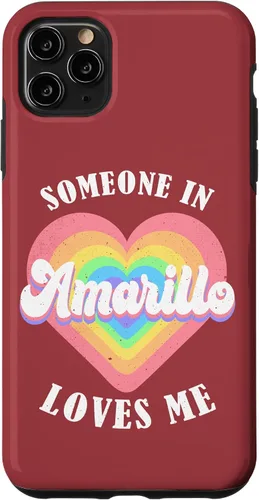 Vista 13 de Someone in Amarillo Loves Me City Heart Case for iPhone 17