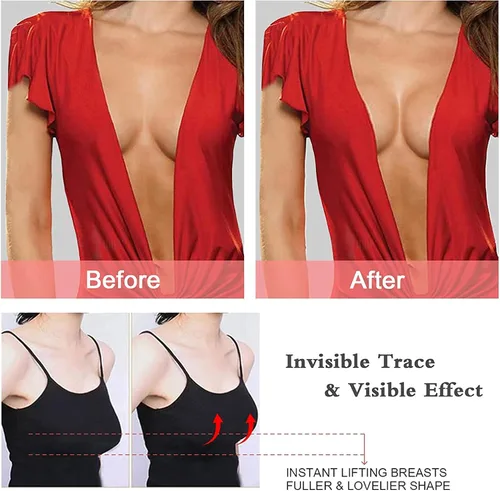 Vista 3 de Nippleless Covers, Breast Lift Tape, Silicone Breast Lift Pasties 4.3inch Diameter (1 Pair Flower)