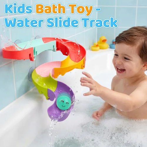 Vista 6 de Juguetes de baño de burbujas para niños pequeños, máquina de burbujas de baño iluminada, juguete para niños de 3 a 5 años, juguete para bañera