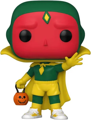 Vista 3 de Vision Halloween Pop #716 Pop TV: Figura de vinilo Wanda Vision (con protector EcoTek para proteger la caja de exhibición)