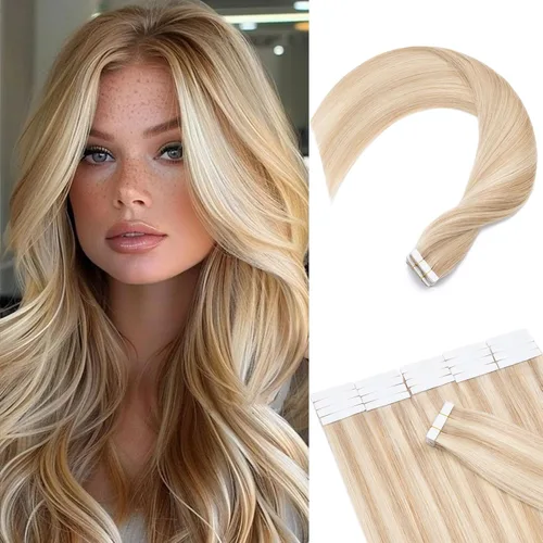 Vista 12 de Rich Choices Extensiones de cabello humano con cinta, 40 unidades, 3.53 oz, 100% Remy, extensiones de cabello humano real, extensiones de cabello