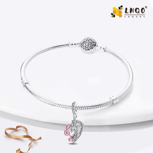 Vista 93 de LNQOBU Happy Life - Colgante para pulseras de abalorios, plata de ley 925 para mujer (con un espaciador de cuentas)