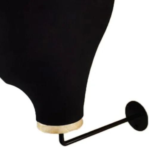 Vista 4 de Fenteer Soporte para peluca con cabeza de maniquí para sombrero de vaquero montado en la pared, color negro
