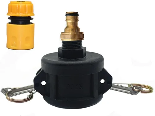 Vista 11 de Accesorios de bolsa IBC de cabeza hembra exterior de 2 a 3/4 pulgadas, adaptador de drenaje de tanque IBC Adaptador de conversión de manguera de 2 a