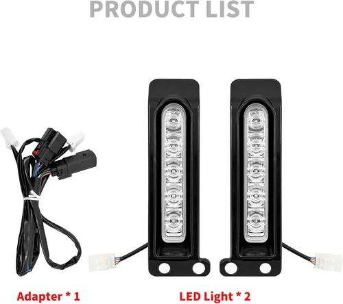 Vista 6 de Luces de Panel de Relleno LED Luces de Guardabarros Trasero Señales de Giro Compatible con Harley Touring Road Glide FLTR Electra Glide FLHT Road