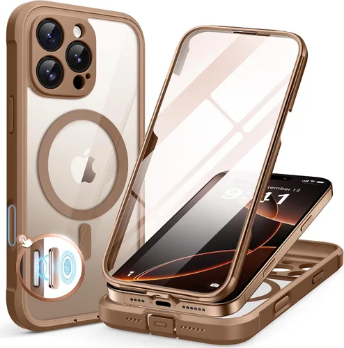 Vista 135 de BERFY Funda para iPhone 12 Pro Max, compatible con MagSafe, protector de pantalla de privacidad integrado y protección de cámara, antiespía