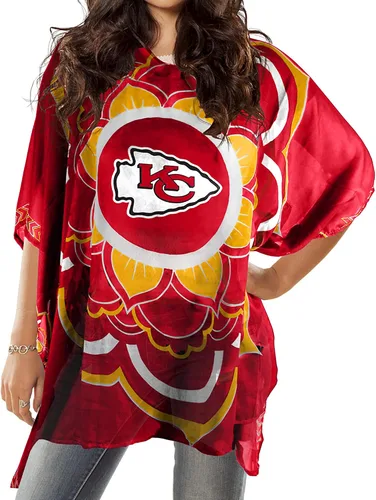 Vista 8 de Caftán de la NFL, Rojo, talla única Se ajusta a la mayoría