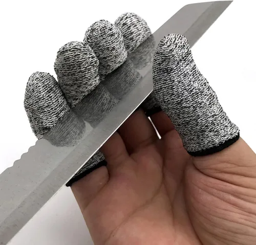 Vista 5 de Protector resistente a los cortes para los dedos, 10 Uds., a prueba de cortes, protector resistente al corte del dedo para el eccema de la mano