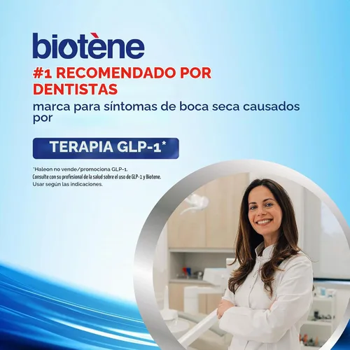 Vista 6 de Enjuague bucal Biotene para boca seca, refresca el aliento y tratamiento para boca seca, sabor menta fresca - 2x33.8 fl oz