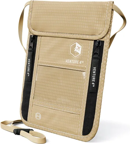 Vista 83 de Venture 4th bolsa de cuello de viaje con traba RFID, gris), V4-01-NP-GR