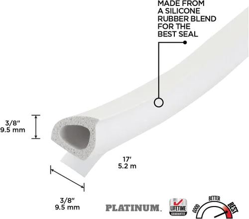 Vista 2 de M-D Building Products 43846 - Sellado térmico para todo clima, perfil ondulado, 17 pies, color blanco