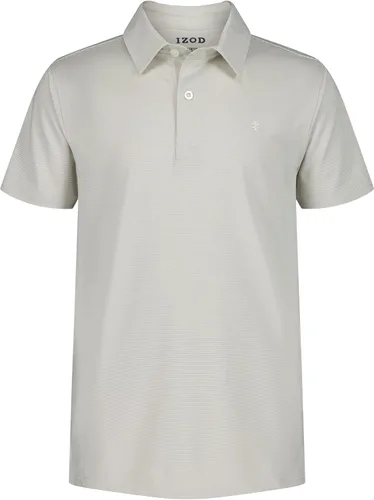 Vista 27 de Izod Boys' Performance Golf Grid Short Sleeve Stretch Collared Polo Shirt Atomizador Raya Azul