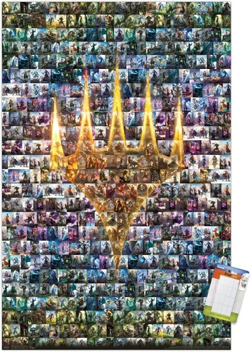 Vista 16 de Trends International Magic: The Gathering - Póster de collage de pared, 14.725 x 22.375 pulgadas, versión enmarcada de madera de granero