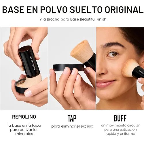 Vista 9 de bareMinerals Base mineral suelta original de lujo SPF15, 0.63 oz - Feria 01 Feria