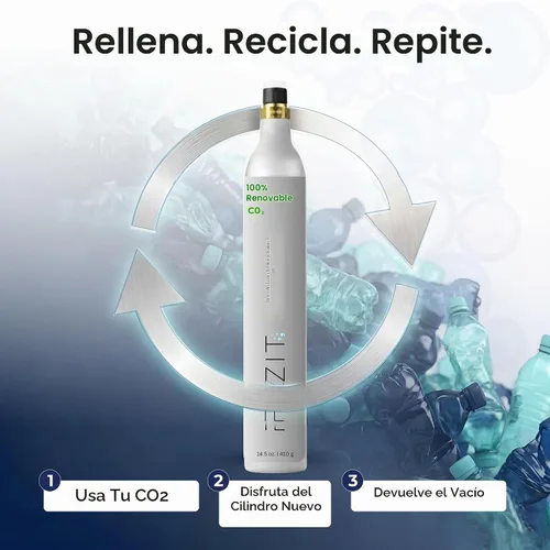 Vista 5 de FIZZIT - Cilindro de CO2 roscado de 60 litros para fabricantes de refrescos