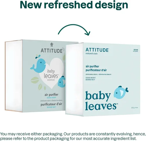 Vista 2 de ATTITUDE Purificador de aire con filtro de carbón activado, ingredientes a base de plantas y minerales, atrapa contaminantes del aire, vegano