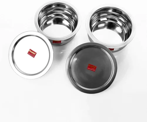 Vista 3 de Sumeet Juego de utensilios de cocina de acero inoxidable con tapa, 1.1, 1.6 L, 2 piezas (acero)