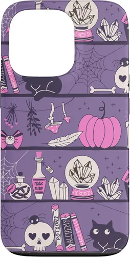 Vista 10 de iPhone 16 Vintage Witchy Magical Witch Tool box Cute Halloween Purple Case