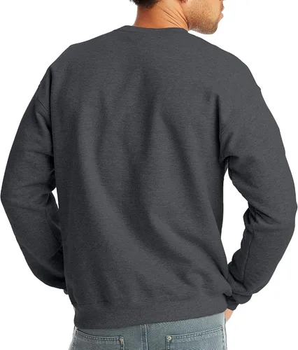 Vista 2 de Hanes EcoSmart - Sudadera de vellón, sin botones, para hombre, mezcla de algodón, sudadera con cuello redondo, paquete de1o2