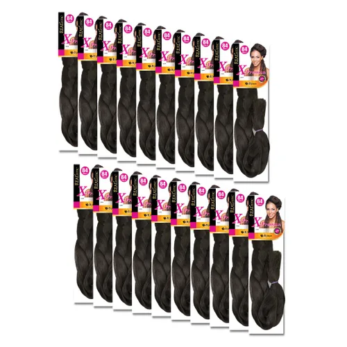 Vista 21 de Realistic Trenza original X-Pression 84 pulgadas 100% Kanekalon (paquete de 3, 1) M-61XPRES84