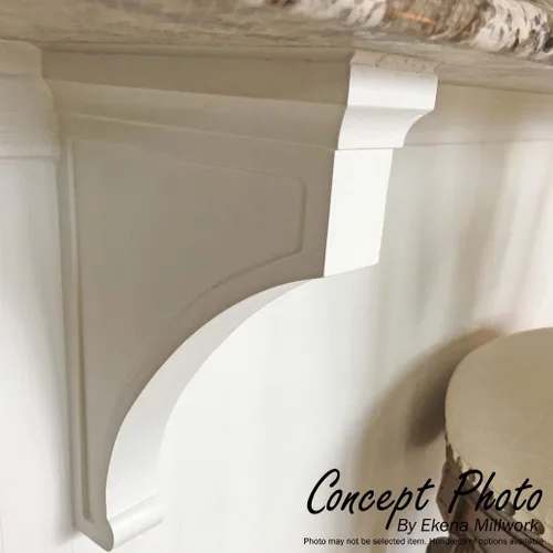 Vista 5 de Ekena Millwork Gomez - Soporte de madera, BKTW02X04X06GORW Madera de caucho.