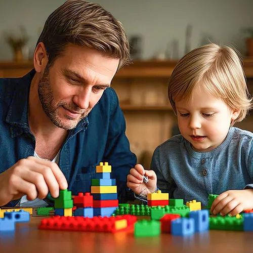 Vista 2 de 3 Otters 1000 piezas de bloques de construcción para niños