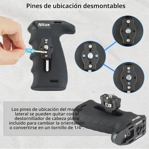Vista 6 de Nitze - Mango lateral ergonómico con pasadores de localización de 1/4" - PA29D