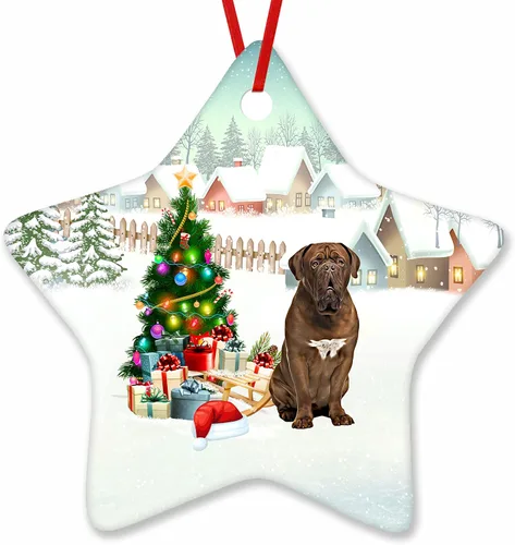 Vista 72 de Prezzy Airedale Terrier - Adorno para decoración de árbol de Navidad, regalos lindos para amantes de los perros, para familiares y amigos, nuevo