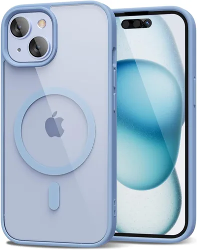 Vista 121 de oakxco Funda magnética transparente compatible con Magsafe, bonita funda delgada y transparente de poliuretano termoplástico no amarillenta, carcasa
