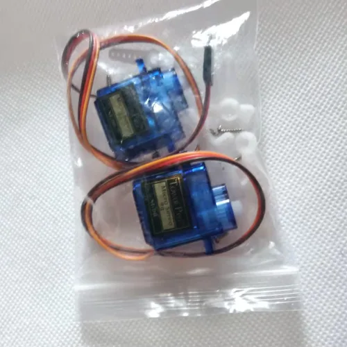 Vista 3 de Servo SG90, kit de motor de engranaje de dirección micro adecuado para control remoto, robot, helicóptero, control de avión, automóvil