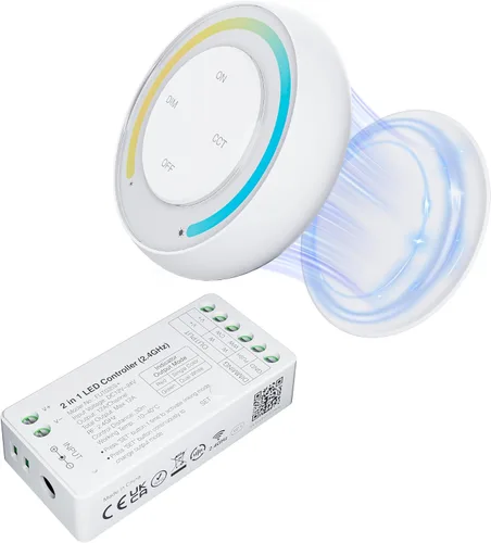 Vista 9 de PAUTIX Kit de controlador LED CCT SP542E Wi-Fi+Bluetooth, compatible con Alexa/Google Assistant, control remoto RF de aplicación, regulador LED CCT