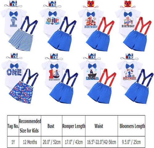 Vista 7 de ODASDO Conjunto de 4 piezas con temática náutica y de circo para bebé niño
